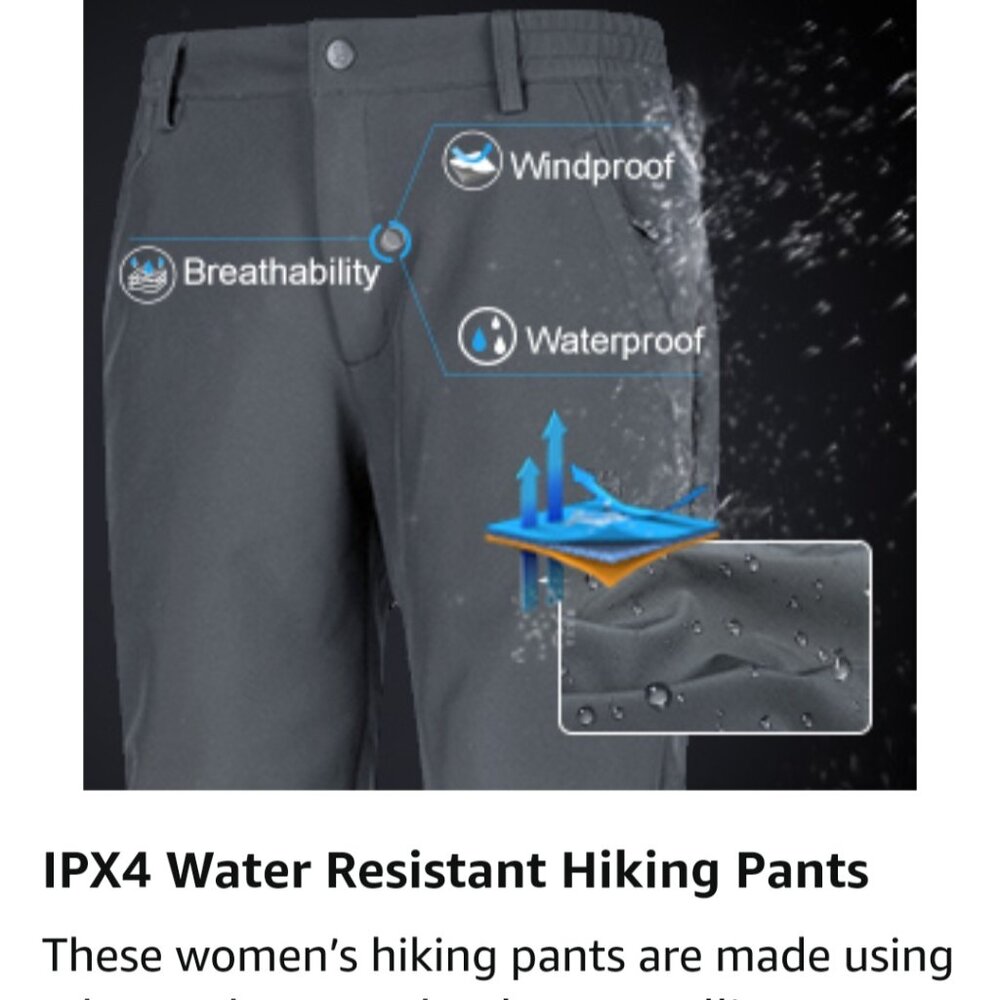 Women’s Snow Sport Pants Large Charcoal Gray
